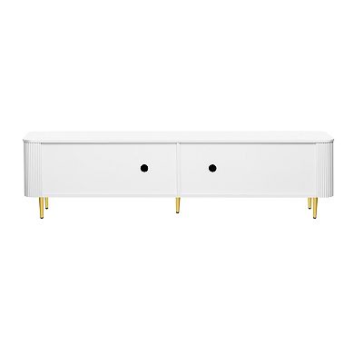 Trikiousd Minimalist TV Stand with 4 Cabinets for TVs Up to 85"