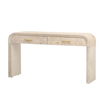 Trikiousd Unique Retro Silhouette Console Table with 2 Drawers and Open Design