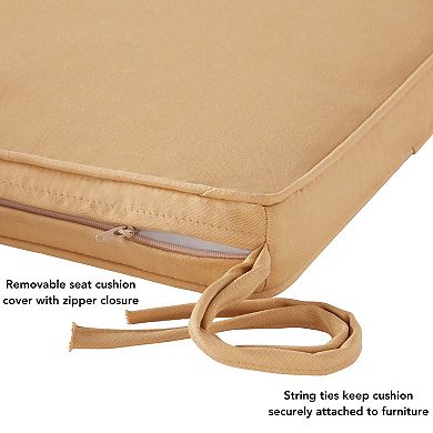Greendale Home Fashions 4-Pack Sunbrella Outdoor Square Chair Pads
