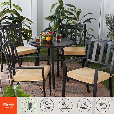 Greendale Home Fashions 4-Pack Sunbrella Outdoor Square Chair Pads