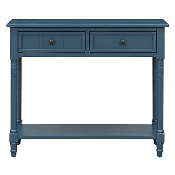 Trikiousd Daisy Series Console Table with Drawers & Bottom Shelf