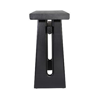 Trikiousd Elegant Geometric Console Table with Wood Veneer for Entryway or Living Room