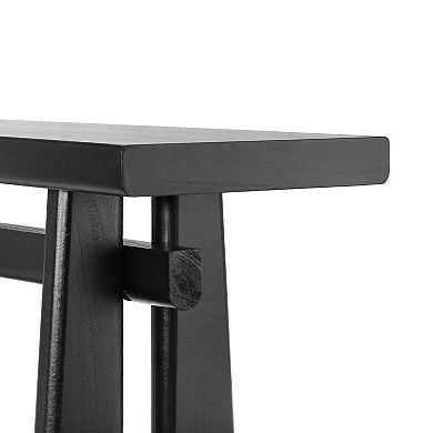 Trikiousd Elegant Geometric Console Table with Wood Veneer for Entryway or Living Room