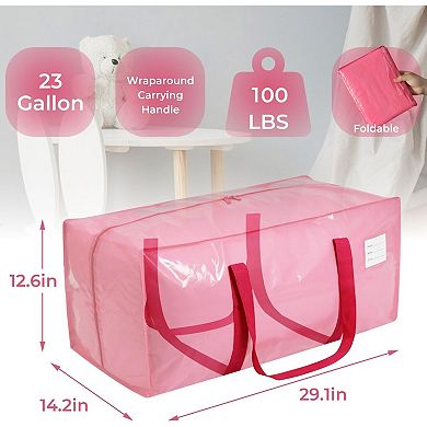 Heavy Duty Moving Bags 6 Pack with Strong Zipper and Handles