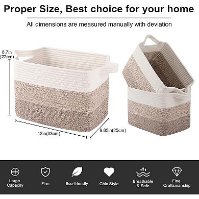 Storage Basket Set for Bathroom and Home Organizing