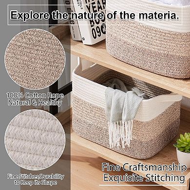 Storage Basket Set for Bathroom and Home Organizing