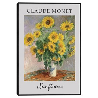 Masterpiece Claude Monet Sunflowers Framed Wall Art