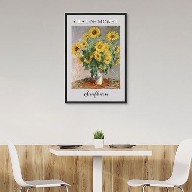Masterpiece Claude Monet Sunflowers Framed Wall Art