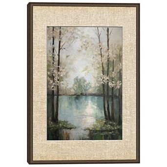 Masterpiece Blooming Tree River Framed Wall Art
