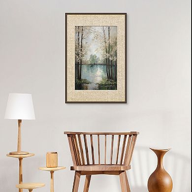 Masterpiece Blooming Tree River Framed Wall Art