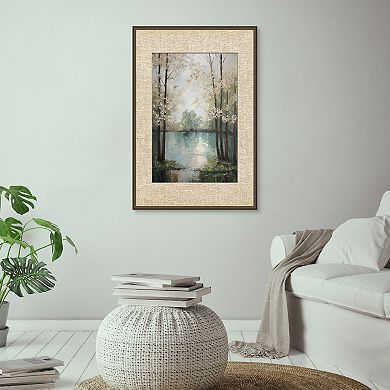 Masterpiece Blooming Tree River Framed Wall Art