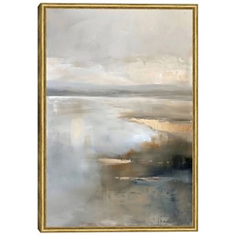 Masterpiece Muted Gray Landscape Framed Wall Art