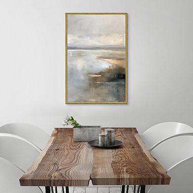 Masterpiece Muted Gray Landscape Framed Wall Art