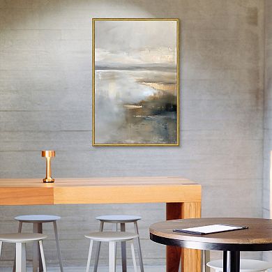 Masterpiece Muted Gray Landscape Framed Wall Art