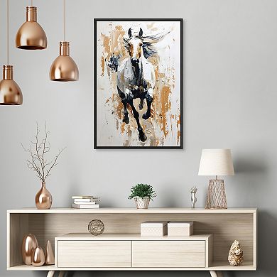 Masterpiece Running Horse Framed Wall Art