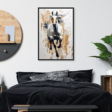Masterpiece Running Horse Framed Wall Art