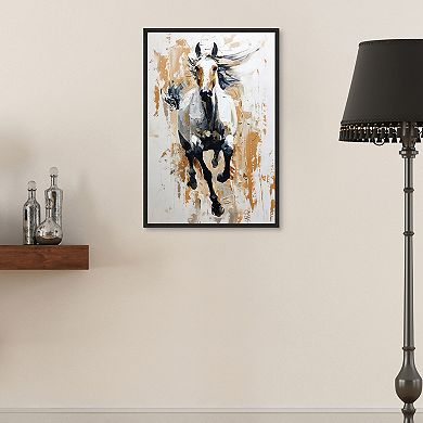 Masterpiece Running Horse Framed Wall Art