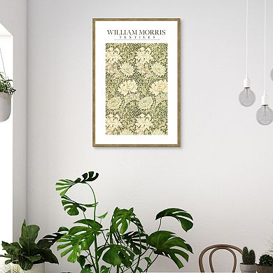 Masterpiece William Morris Chrysanthemyum Pattern Framed Wall Art