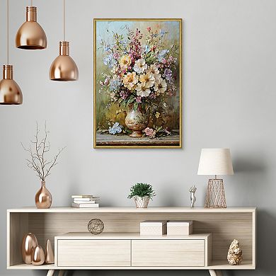 Masterpiece Classic Vase Floral Framed Wall Art