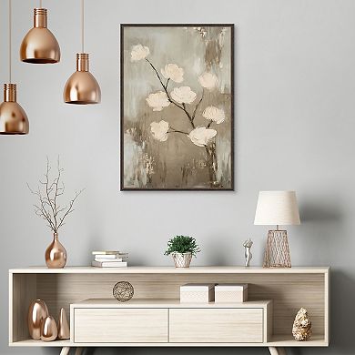 Masterpiece Distressed Floral Framed Wall Art
