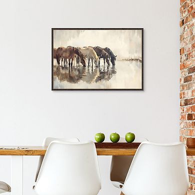 Masterpiece Herd of Horses Framed Wall Art