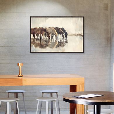 Masterpiece Herd of Horses Framed Wall Art