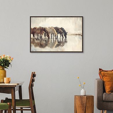 Masterpiece Herd of Horses Framed Wall Art
