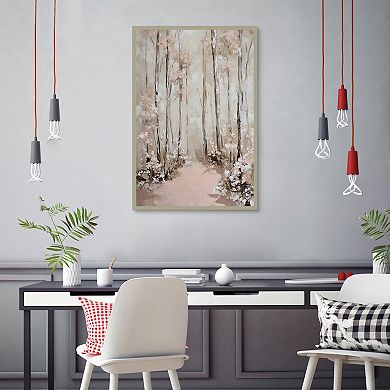 Masterpiece Pink Fantasy Woodland Framed Wall Art