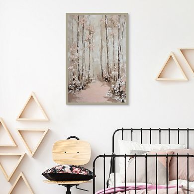 Masterpiece Pink Fantasy Woodland Framed Wall Art