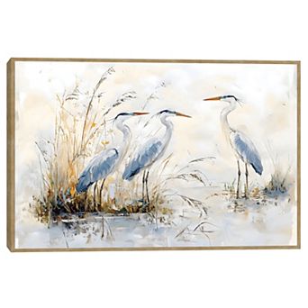 Masterpiece Blue Heron Trio Framed Wall Art