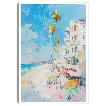 Masterpiece Distressed Coastal Village Framed Wall Art