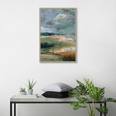 Masterpiece Peaceful Landscape Abstract Framed Wall Art