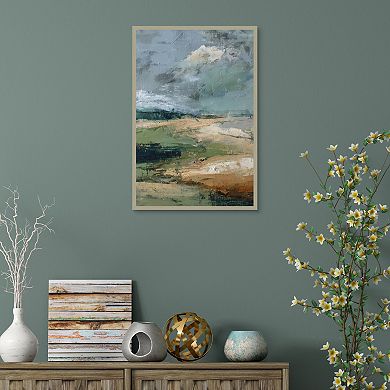 Masterpiece Peaceful Landscape Abstract Framed Wall Art