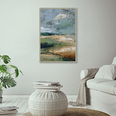 Masterpiece Peaceful Landscape Abstract Framed Wall Art