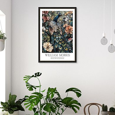 Masterpiece William Morris Vintage Floral Peacock Framed Wall Art