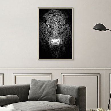 Masterpiece Buster Black & White Cow Framed Wall Art