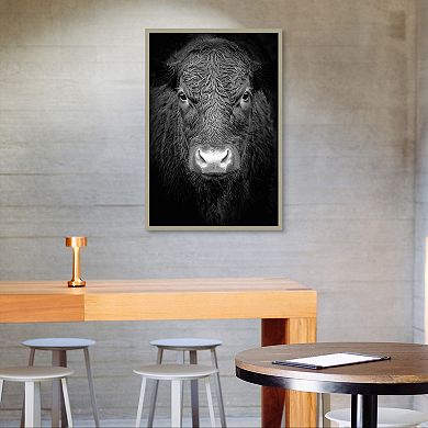 Masterpiece Buster Black & White Cow Framed Wall Art