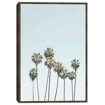 Masterpiece Palms Blue Framed Wall Art