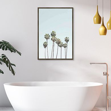Masterpiece Palms Blue Framed Wall Art