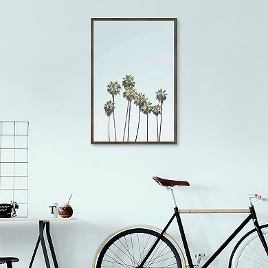 Masterpiece Palms Blue Framed Wall Art