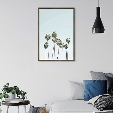 Masterpiece Palms Blue Framed Wall Art