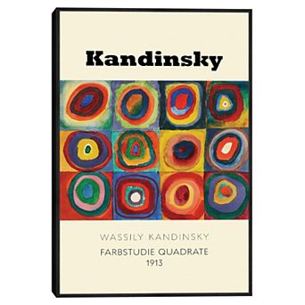 Masterpiece Kandinsky Farbstudie Quadrate Framed Wall Art