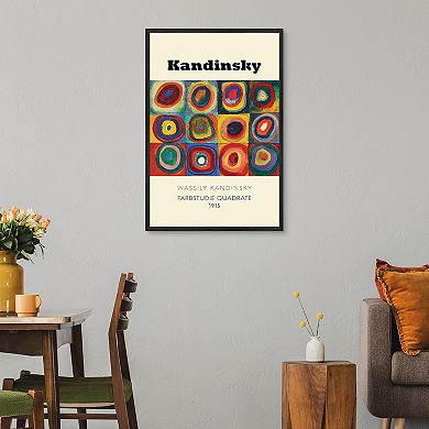 Masterpiece Kandinsky Farbstudie Quadrate Framed Wall Art