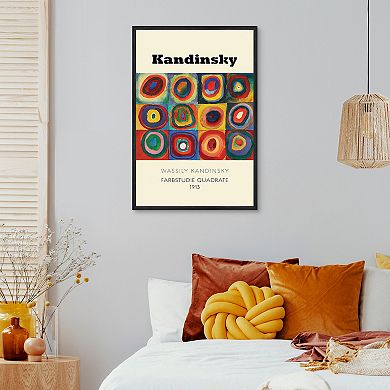 Masterpiece Kandinsky Farbstudie Quadrate Framed Wall Art