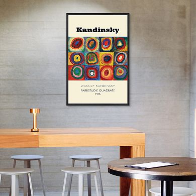 Masterpiece Kandinsky Farbstudie Quadrate Framed Wall Art