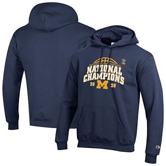 Men's Champion® Navy Michigan Wolverines 2026 NCAA Men's Basketball National Champions Hoodie
