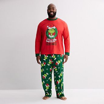 Big & Tall Jammies For Your Families® How The Grinch Stole Christmas Pajama Top & Pajama Bottoms Set