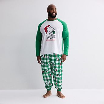 Big & Tall Jammies For Your Families® Peanuts Holly Jolly Pajama Top & Pajama Bottoms Set