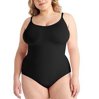 Plus Size Shapermint Scoop Neck Seamless Tummy Shaping Bodysuit