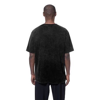 Men's New Era Wine Cleveland Cavaliers Oversized Throwback Collection Mineral Wash T-Shirt